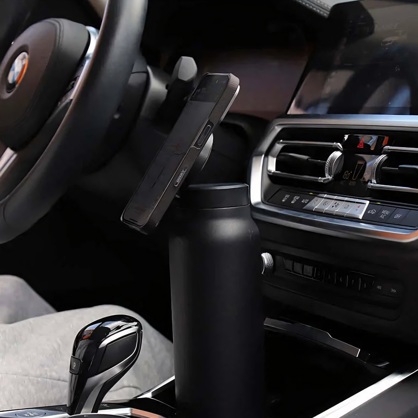 Water Bottle with MagSafe Phone Holder