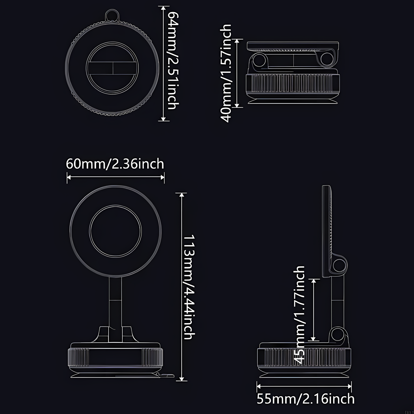 Vacuum Magnetic Phone Holder