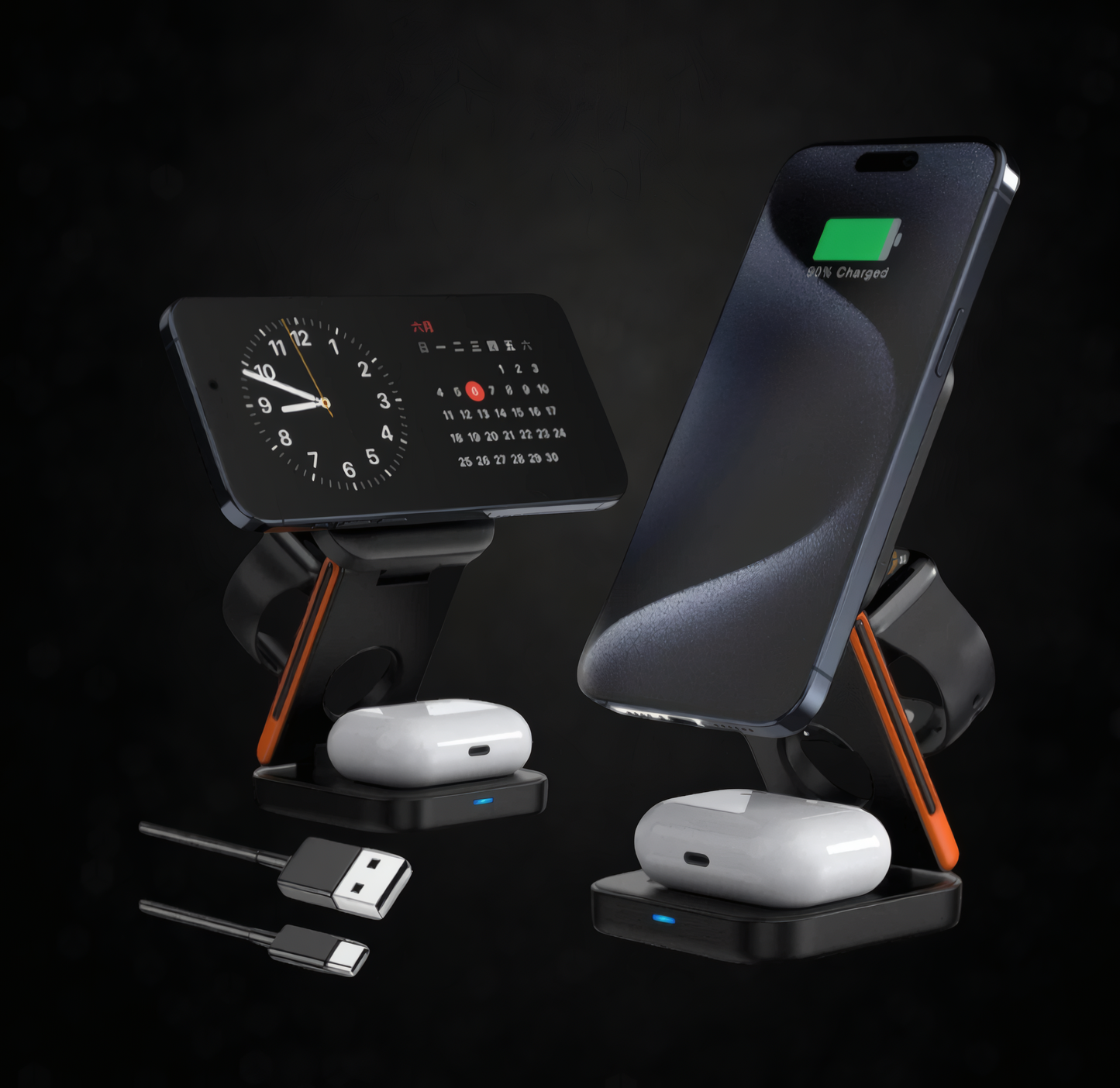 Foldable 3-in-1 Wireless Charger