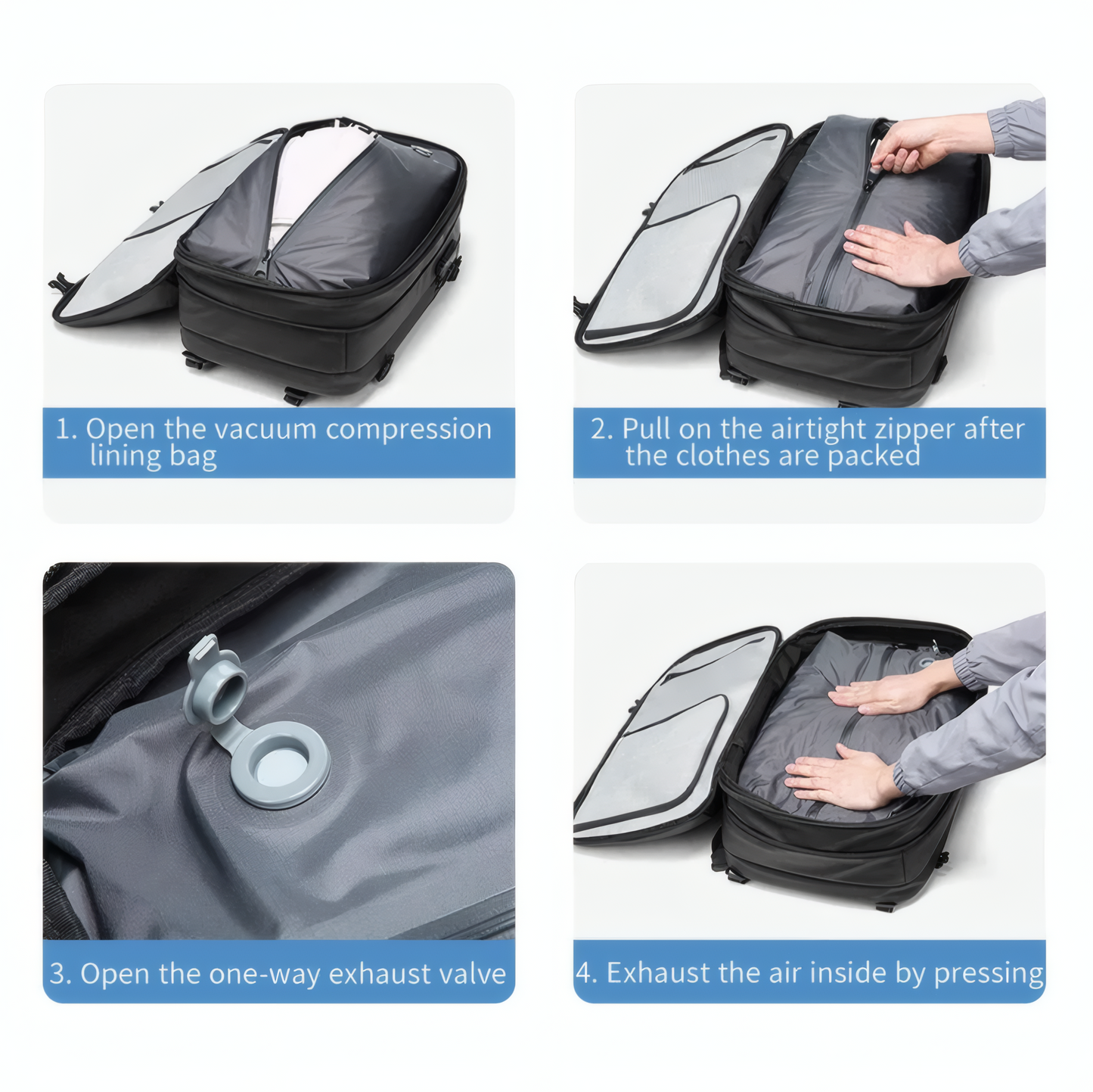 Vacuum Compression Travel Backpack